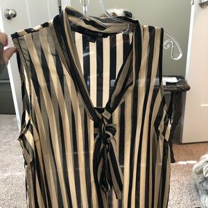 Sheer striped blouse